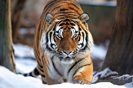 危险的西伯利亚虎高清图片
