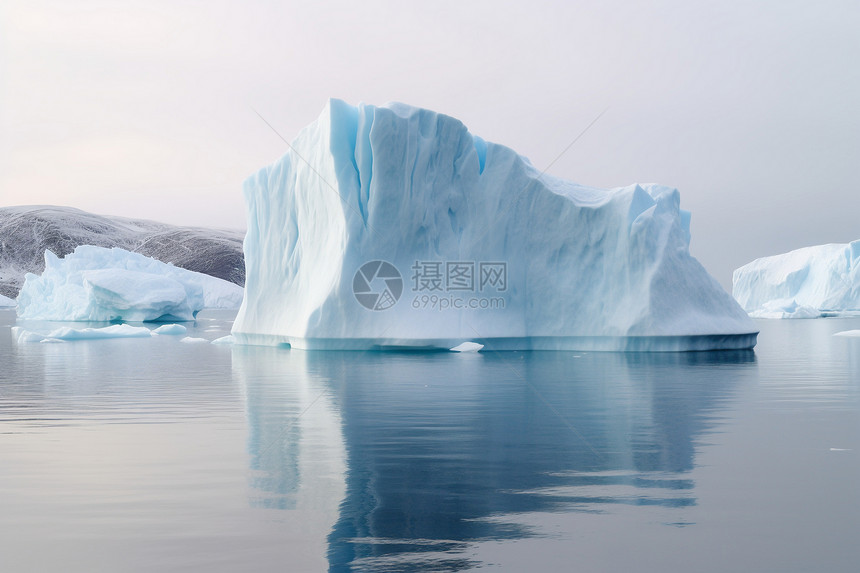 气候变暖下的冰山图片