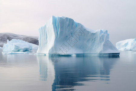 气候变暖下的冰山高清图片