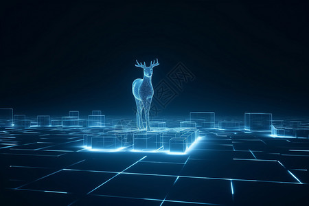 发光的鹿模型技术设计图片