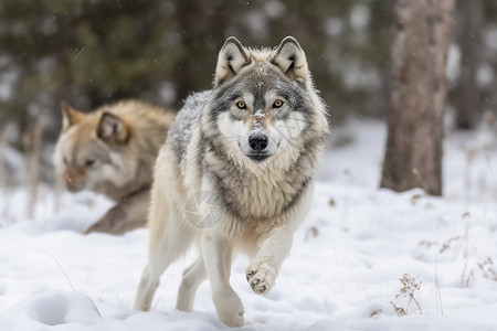 狩猎的狼图片
