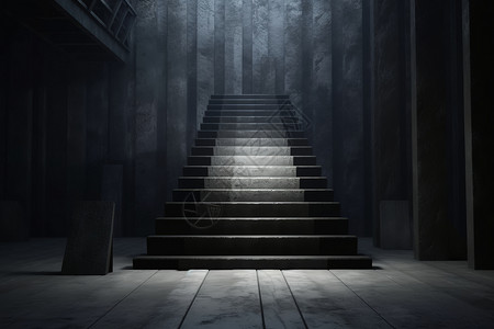 被遗弃的黑暗楼梯设计图片