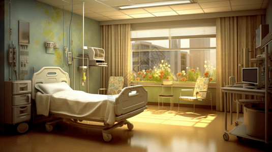 医院病房设计背景图片