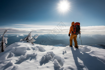 攀登的雪山图片