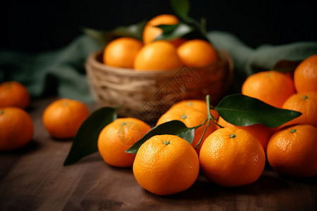 橙子的特写镜头背景图片