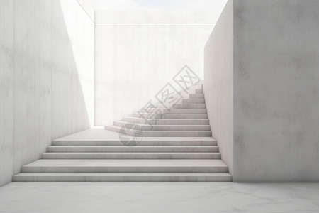 3D楼梯现代化楼梯建筑背景