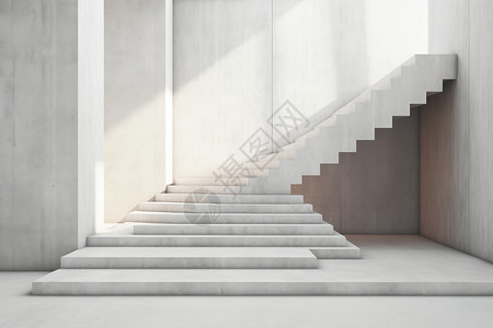 3D楼梯阳光照进楼梯背景