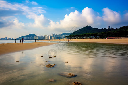 碧海银滩十里银滩背景