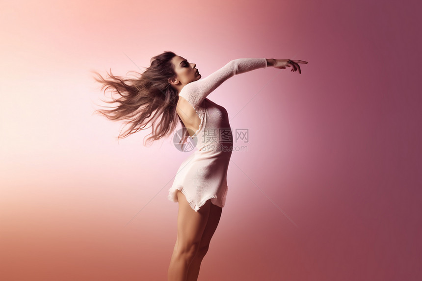 跳舞的体操女性图片
