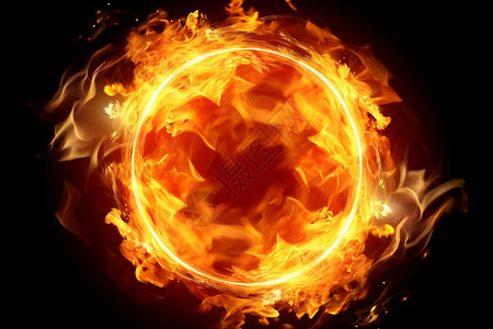 跳火圈温暖的火焰火圈设计图片