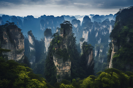 户外的巍峨山脉背景图片