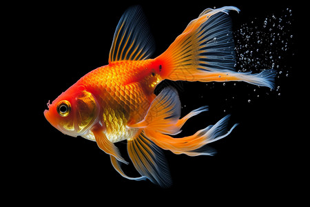 游泳的金色鱼背景图片