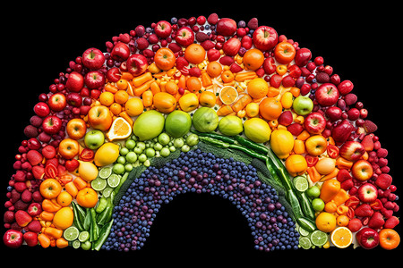 蛋糕制作素材新鲜的水果蔬菜设计图片