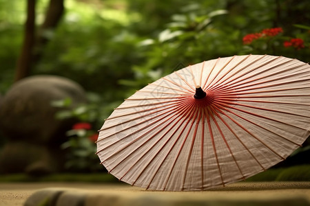 日本雨伞传统日本纸伞背景