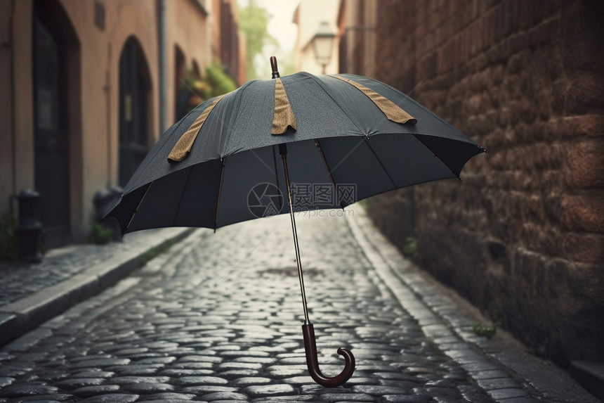 复古黑色雨伞图片