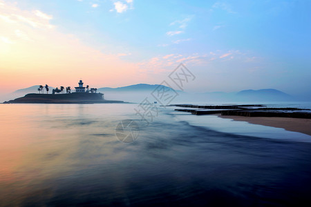 美丽的海洋朝霞清水湾高清图片