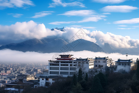 美丽的云朵背景图片