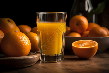 鲜榨的橙汁图片