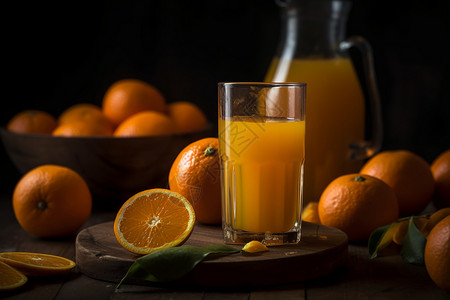 橙子做的果汁图片