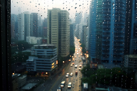 雨天的城市交通图片