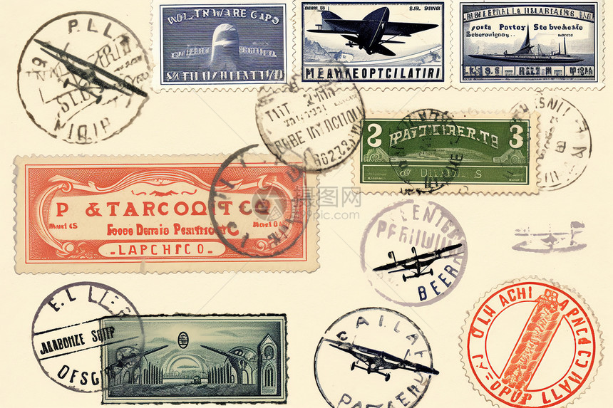 复古的邮票图片