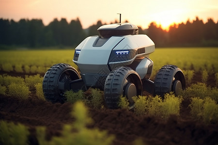 农业播种未来农业机器人播种设计图片