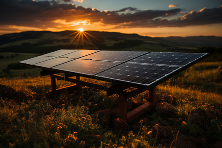 太阳能光伏系统监控的电池板设计图片