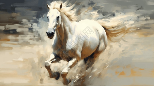 奔跑的白马背景图片