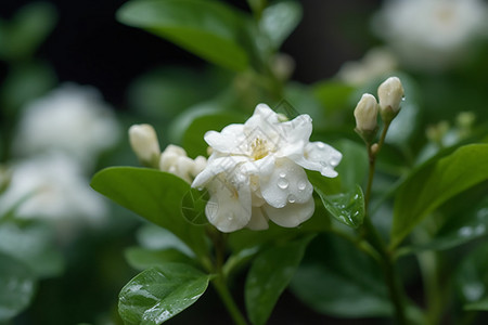 茉莉花朵花瓣公园里的鲜花背景