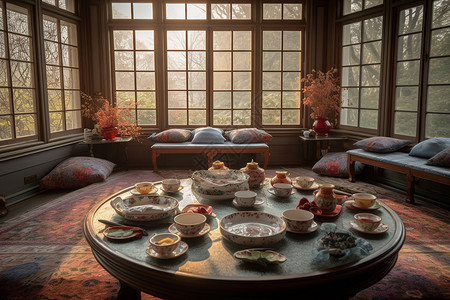 传统中国风装修的客厅图片