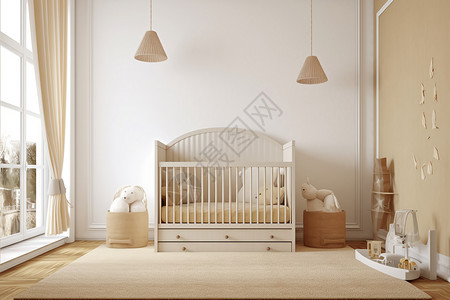 婴儿床挂饰儿童房设计设计图片