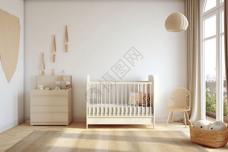 婴儿床挂饰简单的儿童房设计设计图片