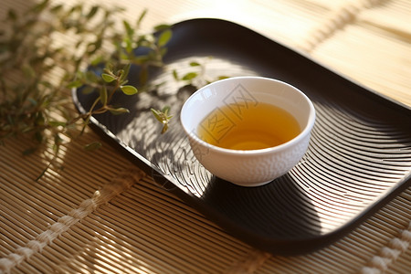 茶饼背景茶叶饮料背景