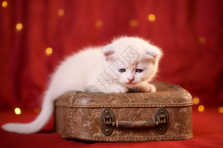 皮箱可爱的小猫咪背景