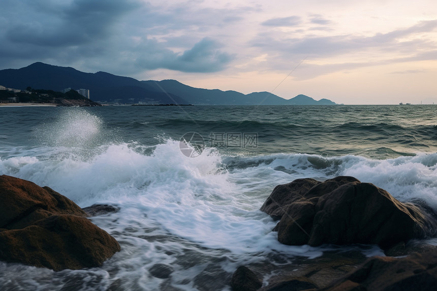 海边的浪花图片