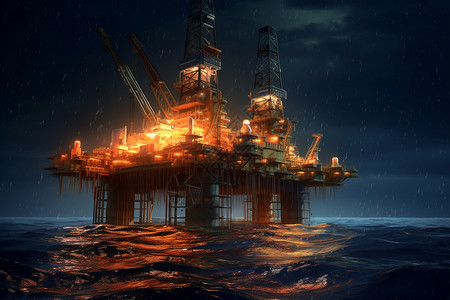 石油钻机背景图片