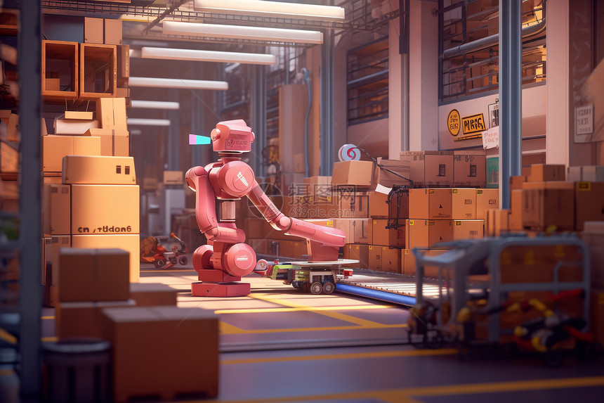 厂房工作的机器人图片
