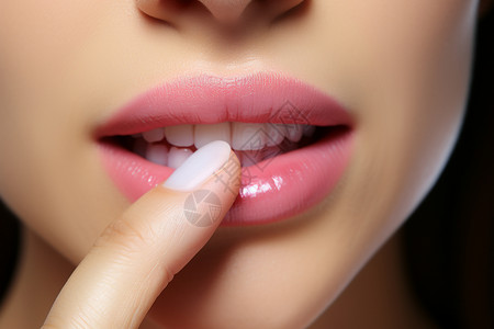嘴唇保养护理背景图片