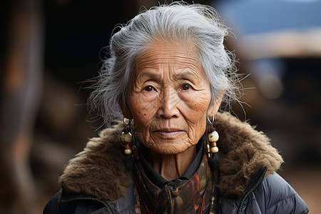年迈的老妇人图片
