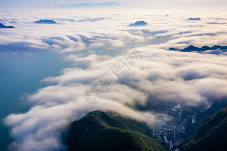 天空的云海背景图片