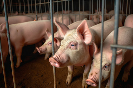 养猪场的猪农业养猪场高清图片