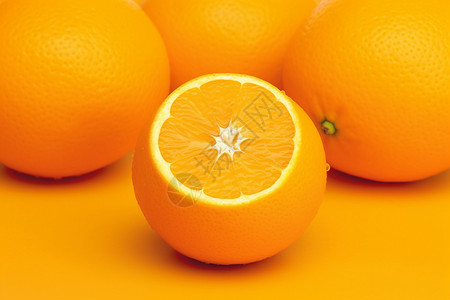 美味甘甜的橙子背景图片