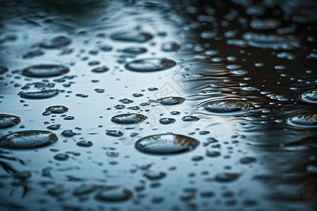 雨滴落下的特写镜头背景图片