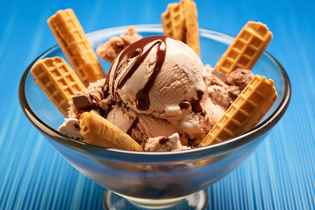 巧克力美味冰淇淋图片