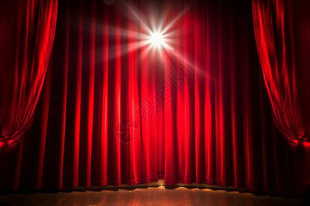 音乐会舞台的红色幕布图片