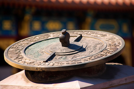 紫禁城的日晷背景图片