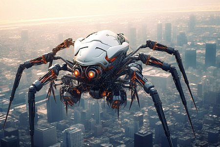 机器人蜘蛛背景图片