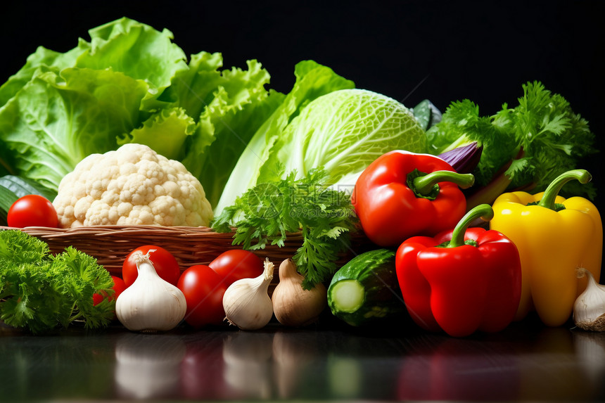 低热量的健康蔬菜图片