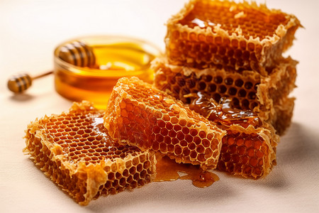 健康的蜂巢蜂蜜图片