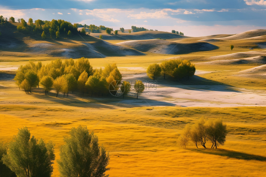 乌兰布通草的美丽景色图片